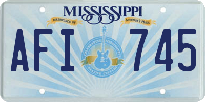 MS license plate AFI745