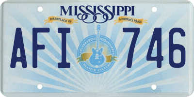MS license plate AFI746