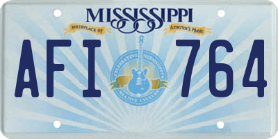 MS license plate AFI764