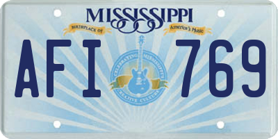 MS license plate AFI769