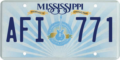 MS license plate AFI771