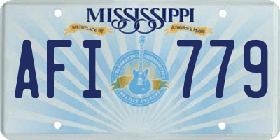 MS license plate AFI779