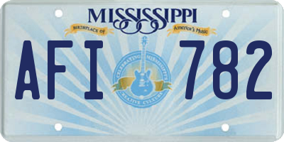 MS license plate AFI782
