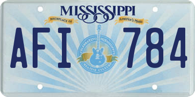 MS license plate AFI784