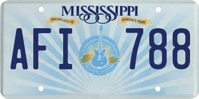 MS license plate AFI788