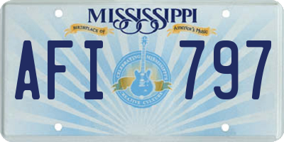 MS license plate AFI797
