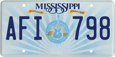 MS license plate AFI798