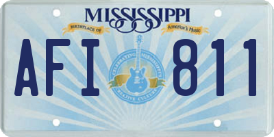MS license plate AFI811