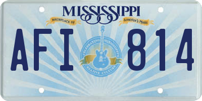 MS license plate AFI814
