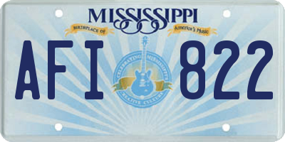 MS license plate AFI822