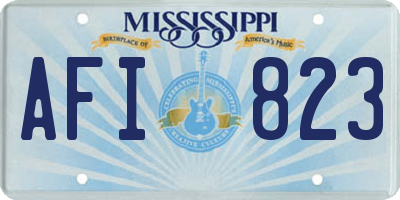 MS license plate AFI823