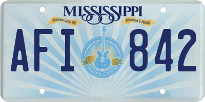 MS license plate AFI842