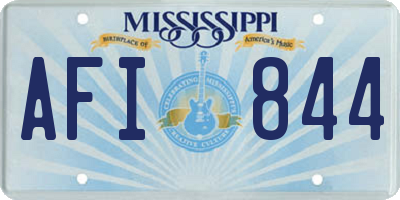 MS license plate AFI844