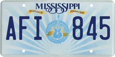 MS license plate AFI845