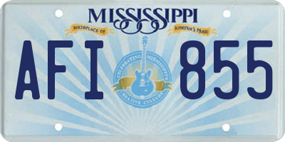 MS license plate AFI855