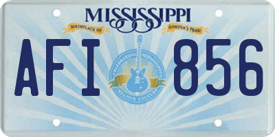 MS license plate AFI856