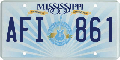 MS license plate AFI861