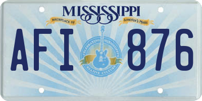 MS license plate AFI876