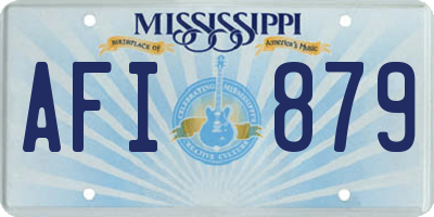 MS license plate AFI879