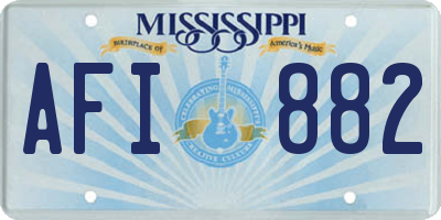 MS license plate AFI882