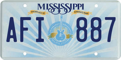MS license plate AFI887