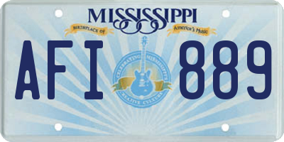 MS license plate AFI889