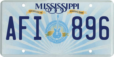 MS license plate AFI896
