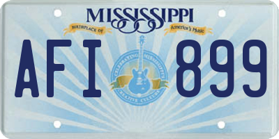 MS license plate AFI899
