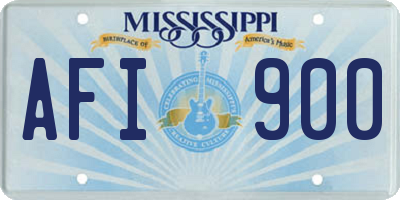 MS license plate AFI900