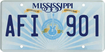 MS license plate AFI901
