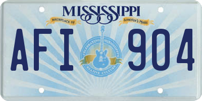 MS license plate AFI904