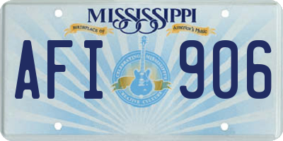 MS license plate AFI906