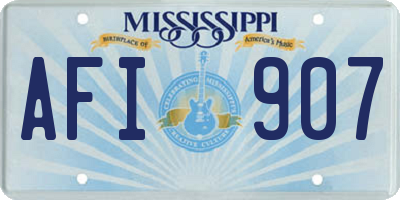 MS license plate AFI907