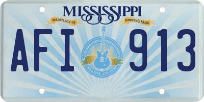 MS license plate AFI913