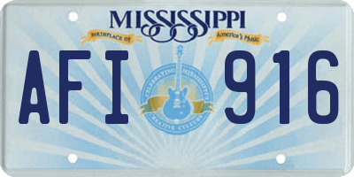 MS license plate AFI916