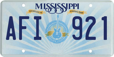 MS license plate AFI921