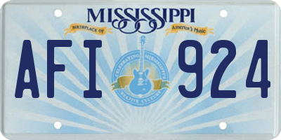 MS license plate AFI924
