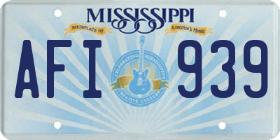 MS license plate AFI939