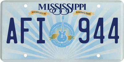 MS license plate AFI944