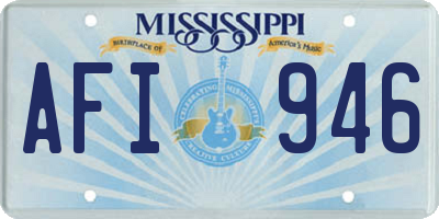 MS license plate AFI946