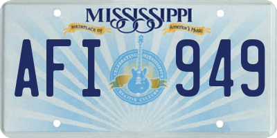 MS license plate AFI949
