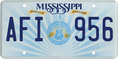 MS license plate AFI956