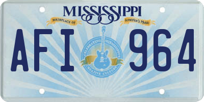 MS license plate AFI964