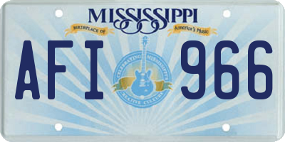MS license plate AFI966