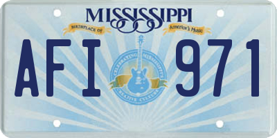 MS license plate AFI971