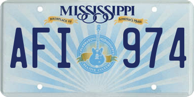 MS license plate AFI974