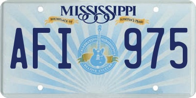 MS license plate AFI975