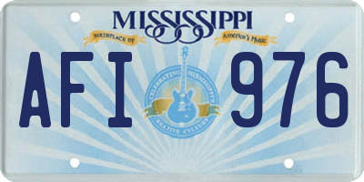 MS license plate AFI976