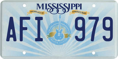 MS license plate AFI979