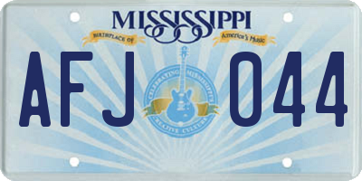 MS license plate AFJ044